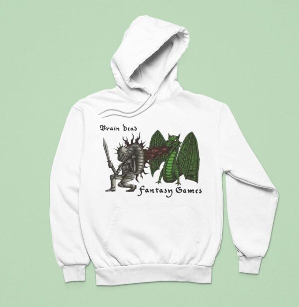 Brain Dead Fantasy Games Knight Dragon Flames Hoodie