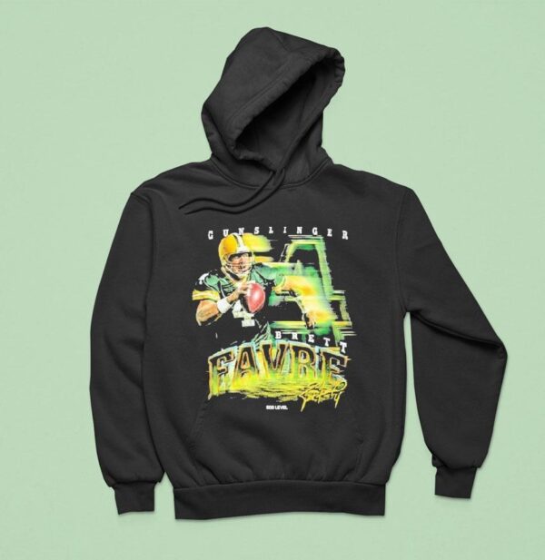 Brett Favre Green Bay Packers Grunge Wh Hoodie