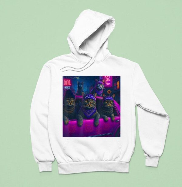 Cat Gang Meme Vintage Street Cool Cat Lovers Hoodie