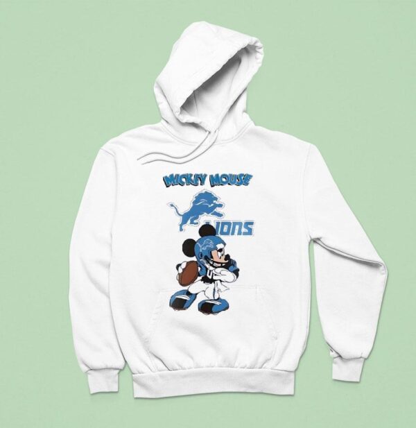 Detroit Lions Football Nfl Mickey Mouse Movie Baseball Hoodie