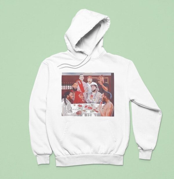 Drake Wearing Rip Legends X Vlone Hoodie