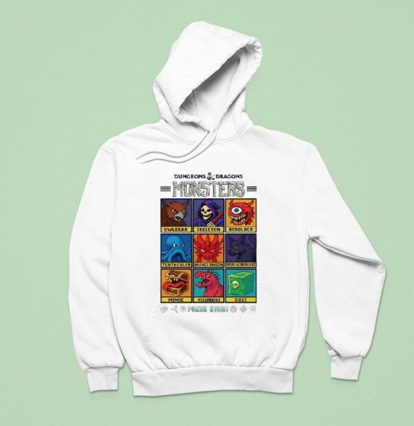 Dungeons And Dragons Wizards Of The Coast Monster Select Menu Hoodie