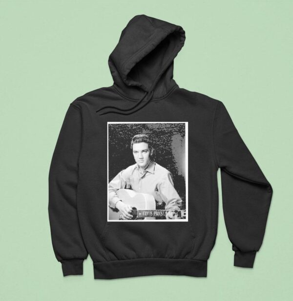 Elvis Presley Guitar Portrai Hoodie
