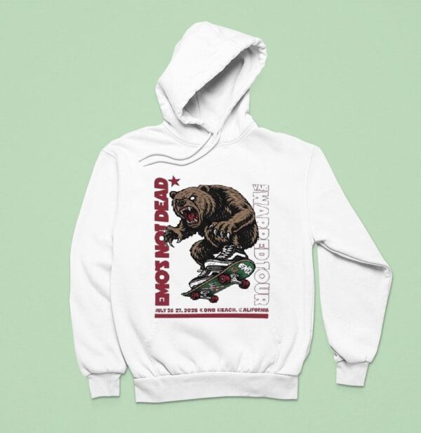 Emo S Not Dead Vans Warped Tour Long Beach Ca Bear Skate Hoodie