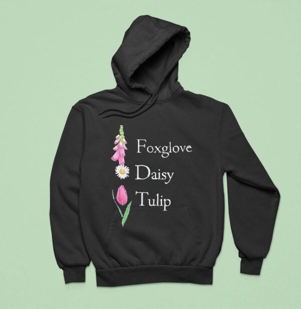 Floral Fdt Foxglove Daisy Tulip Hoodie