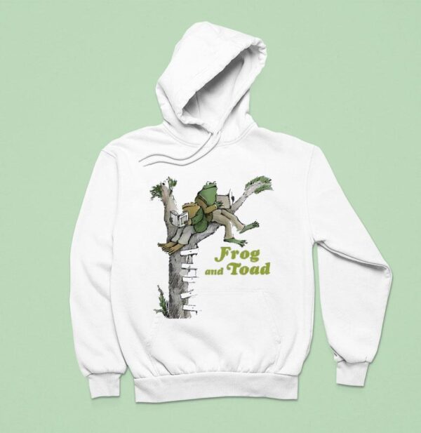 Frog And Toad Reading Book In Tree Hoodie