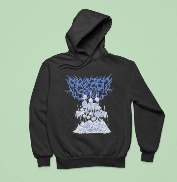 Frozen Soul Blue Cold School Death Metal Hoodie