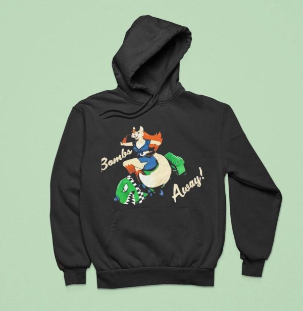 Furry Girl Bombs Away Hoodie