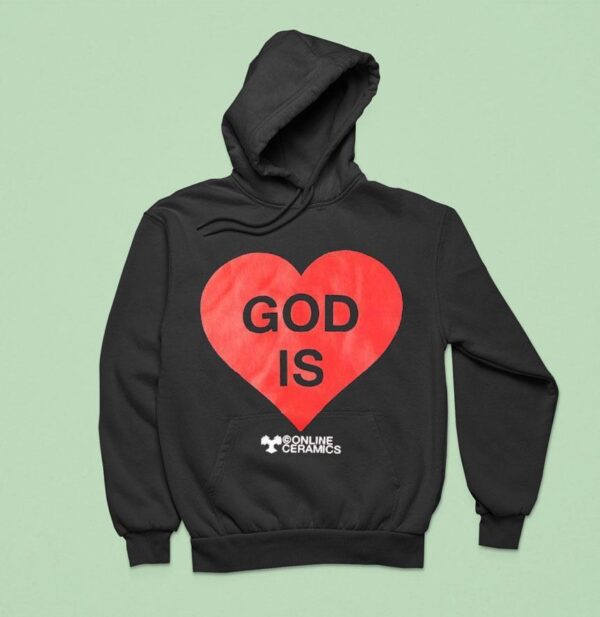 God Is Love Online Ceramics Hear Hoodie