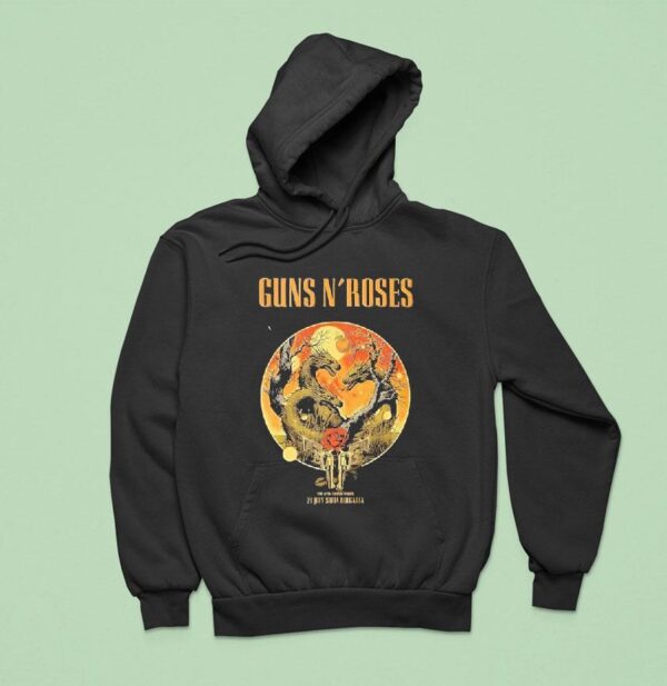 Guns N Roses World Tour July At Sofia Bulgaria Vasil Levski National Stadium Event Dragon Hoodie