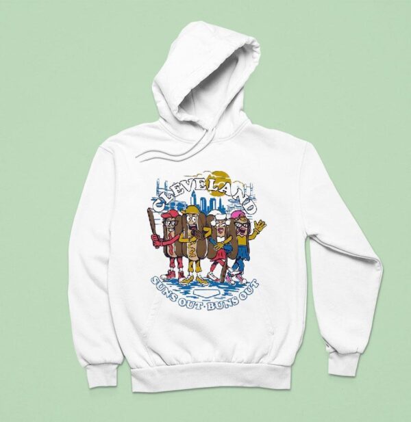 Hotdog Cleveland Suns Out Buns Out Baseball Hoodie