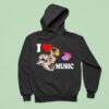 I Love Music Cat Hoodie