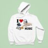 I Love Music Dog Hoodie