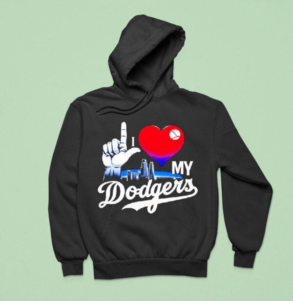 I Love My Dodgers Skyline Hoodie