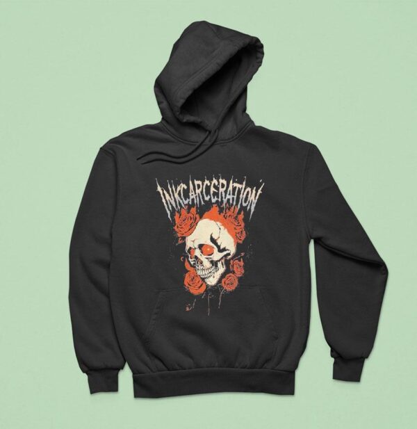 Inkcarceration Mansfield Ohio Deathbed On July Th Th Americas Rock And Metal Tattoo Festival Skull Roses Hoodie