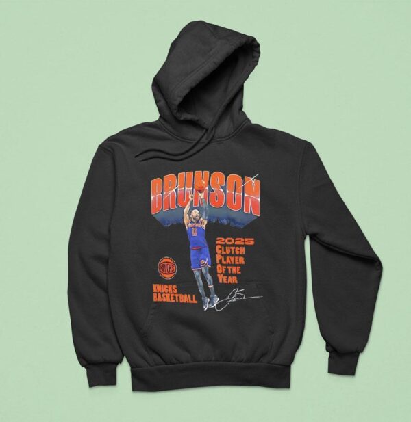 Jalen Brunson New York Knicks Basketball Clutch Player Of The Year Signature Hoodie
