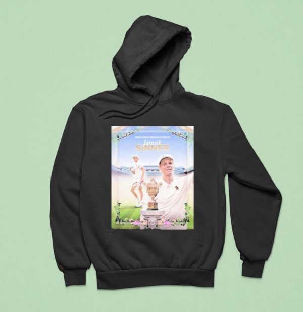 Jannik Sinner World No Defeats Carlos Alcaraz To Claim Wimbledon Champion Trophy Hoodie