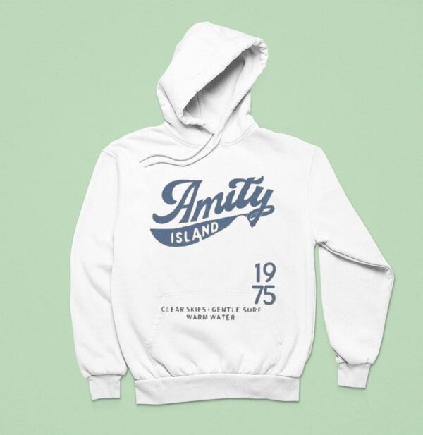 Jaws Amity Island Clear Skies Gentle Surf Warm Water Hoodie