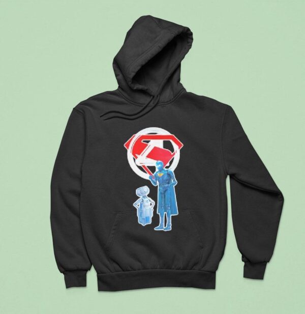 July Is Super Fantastic Fantastic Four X Superman Herbie And Robot Number Hoodie