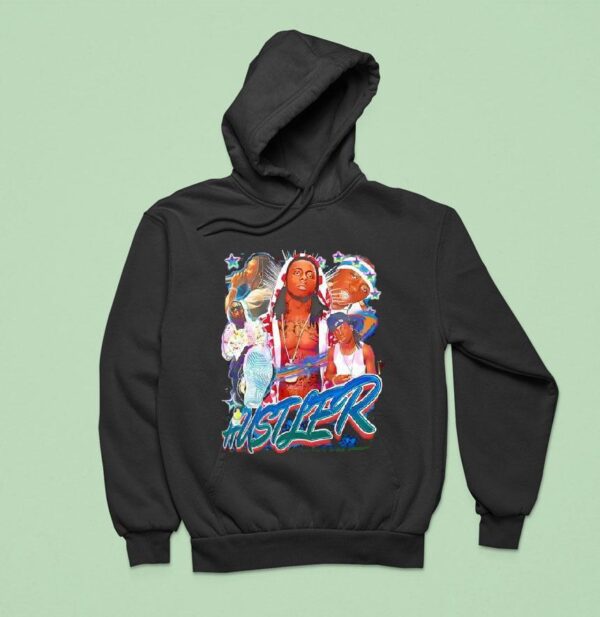 Lil Wayne Rap Hustler Collage Tribute Streetwear Hoodie