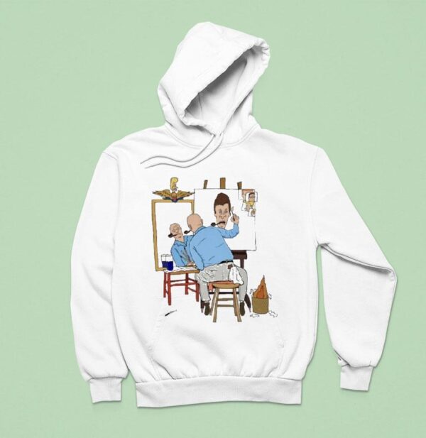 Lukas Draws Mike Judge Painting Beavis And Butt Head Hoodie
