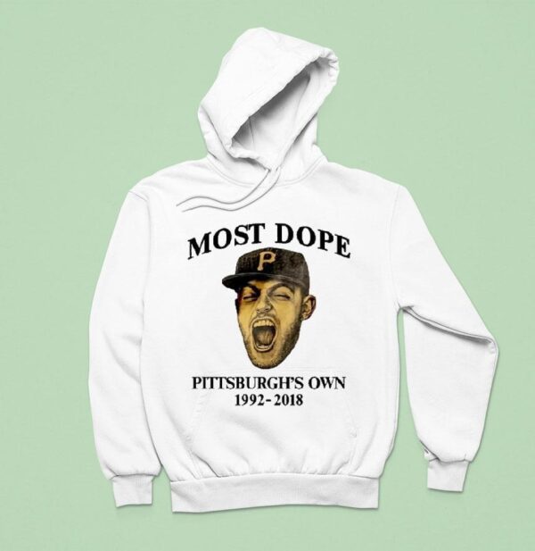 Mac Miller Most Dope Pittsburgh S Own Pittsburgh Pirates Head Hoodie