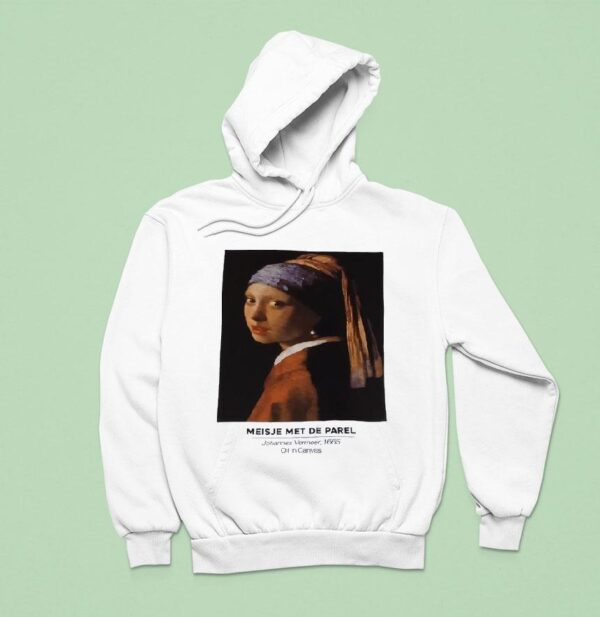 Meisje Met De Parel Johannes Vermeer Oil In Canvas Hoodie