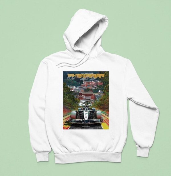 Mercedes F Team At Spa Francorchamps In Belgium Town Circuit View Grand Prix Hoodie