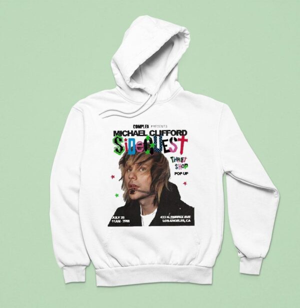 Michael Clifford Sidequest At N Fairfax Ave In Los Angeles Ca On July Featuring Pop Up Thrif Hoodie