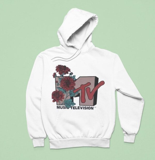 Mtv Ivory Chrysanthemum Music Television Hoodie