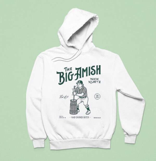 Nick Kurtz The Big Amish Hand Churned Butter Oakland Athletics Baseball Signature Hoodie