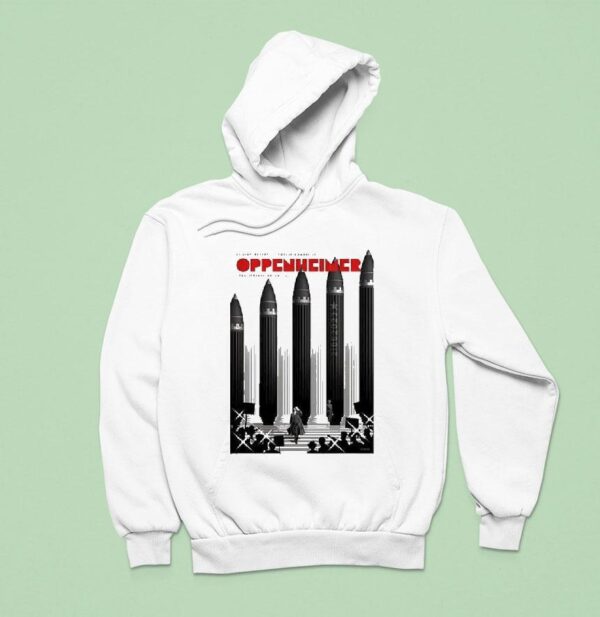 Oppenheimer Movie Minimalist Christopher Nolan Film Art Atomic Bomb For Sci Fi Lovers Hoodie