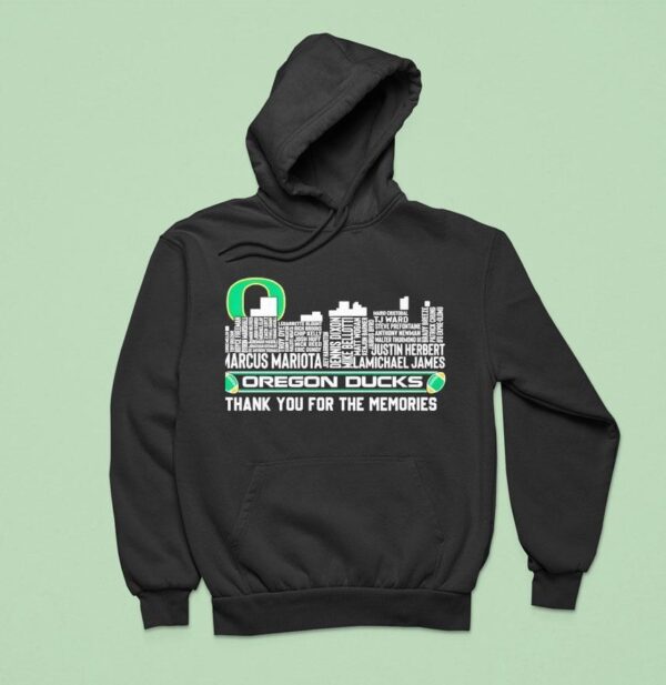 Oregon Duck Thank You For The Memories Play Name Hoodie