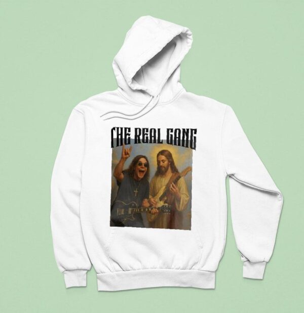 Ozzy Osbourne And Jesus The Real Gang In Heaven Hoodie