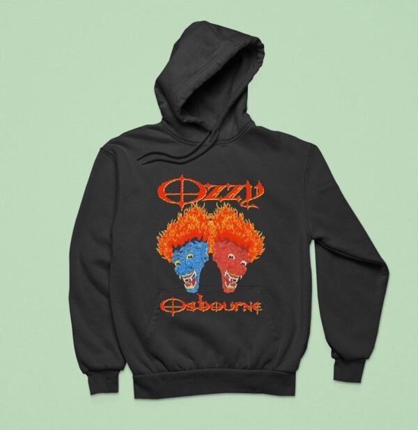 Ozzy Osbourne Sinners Heads Flames Hoodie