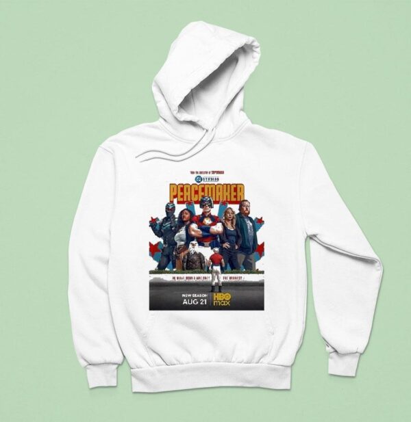 Peacemaker Season Wall Reflection Art With Heroic Parody Theme On August Hoodie
