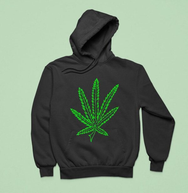 Pot Leaf Weed Logo Hoodie