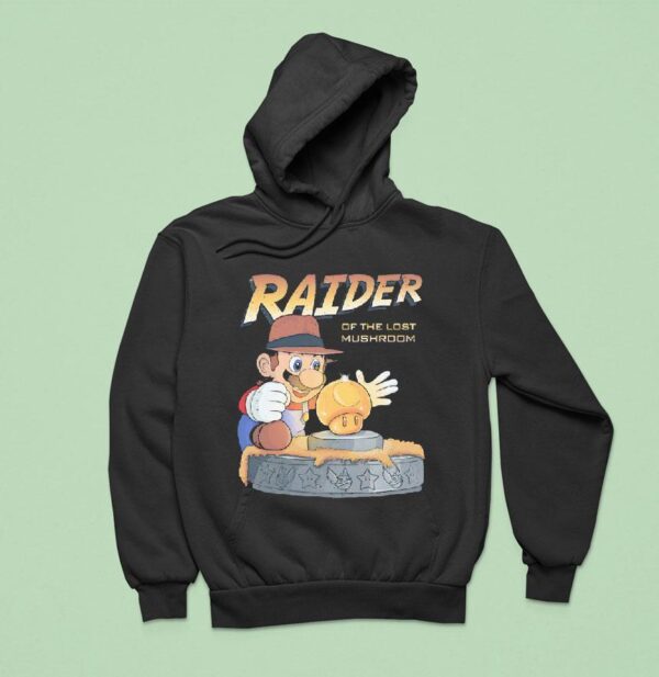 Raider Of The Lost Mushroom Mario As Indiana Jones Hoodie