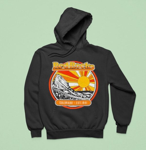 Red Rocks Whisky Colorado Est Hoodie