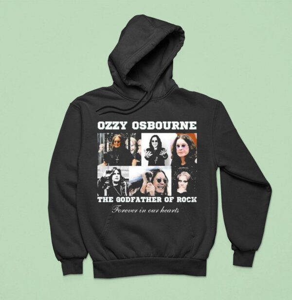 Rip Ozzy Osbourne The Godfather Of Rock Forever In Our Hearts Hoodie
