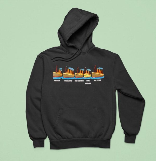 Rms Titanic Britannic Poseidon Carpathia Famous Ship Lovers Hoodie