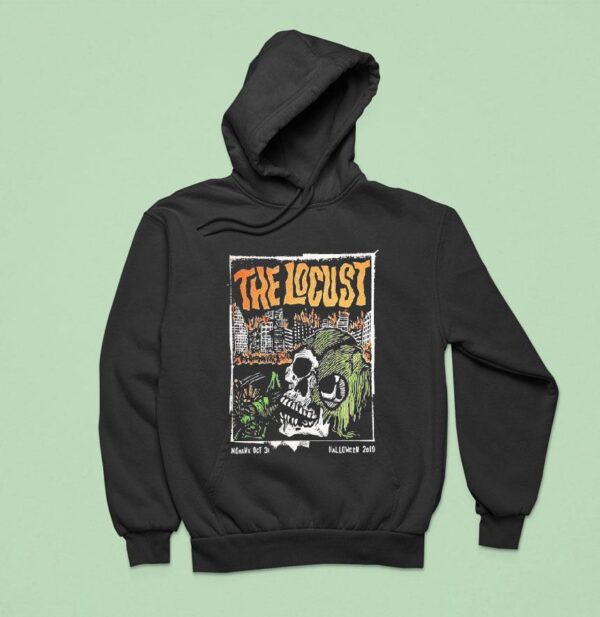 Skull The Locust Mohawk Oct Halloween Hoodie