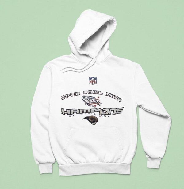 St Louis Rams Nfl Super Bowl Xxxvi Champions Hoodie