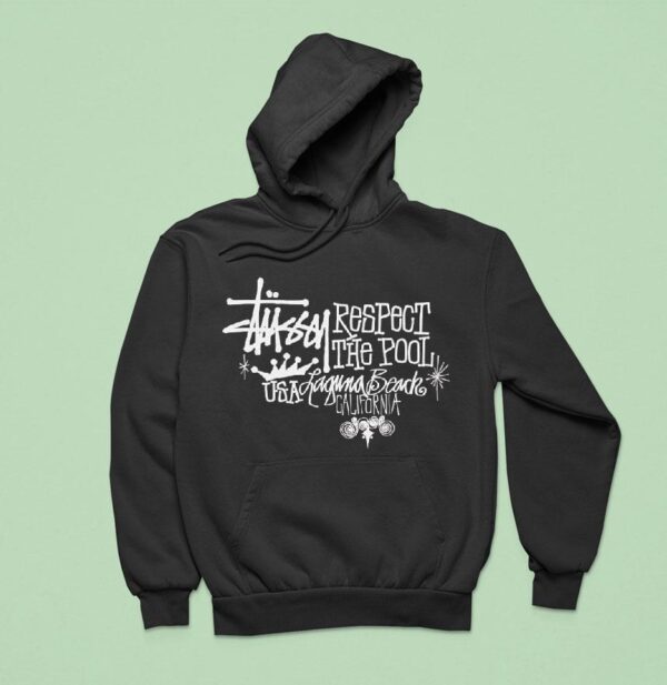Stussy Respect The Pool Usa Laguna Beach California Hoodie
