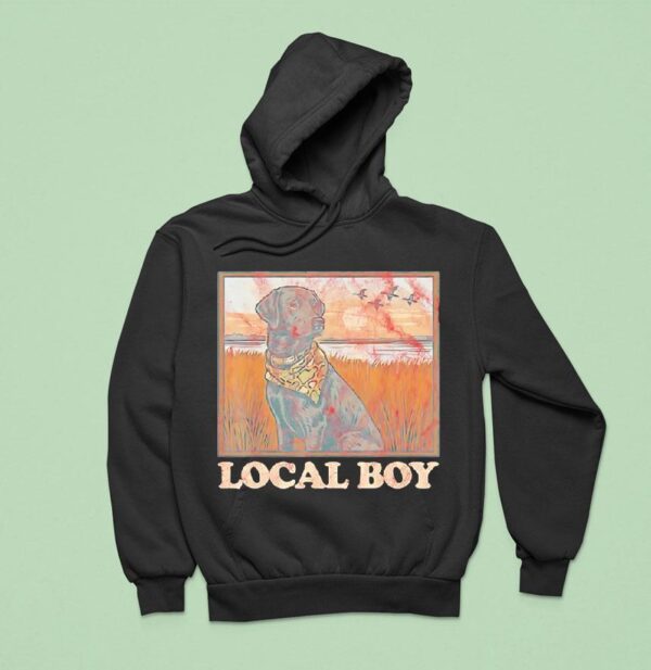 Sunset Dog In Field Local Boy Hoodie