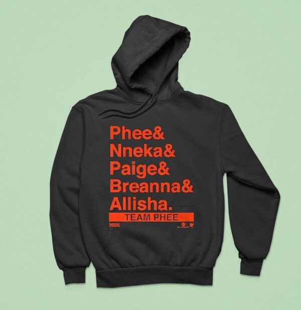 Team Phee All Star Lineup Ampersand Phee Nneka Ogwumike Paige Bueckers Breanna Stewart Allisha Gray Hoodie