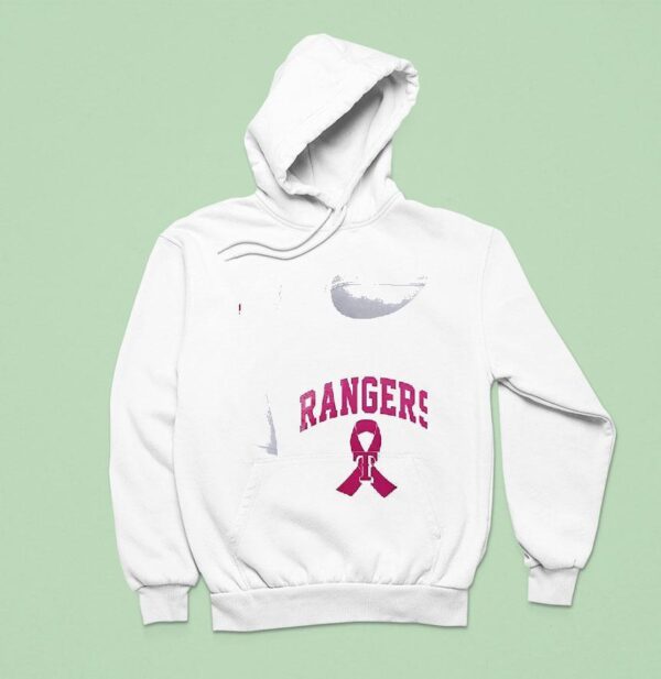 Texas Rangers Mlb Breast Cancer Awareness Hoodie