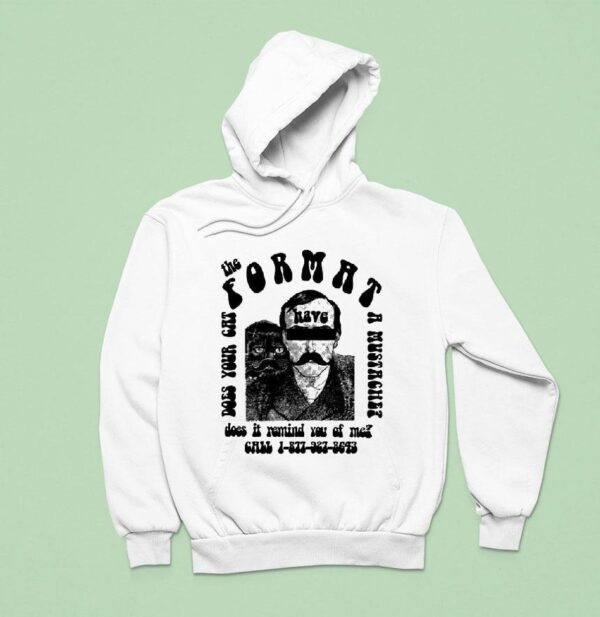 The Format Have Does Your Cat A Mustache Does It Remind You Of Me Hoodie