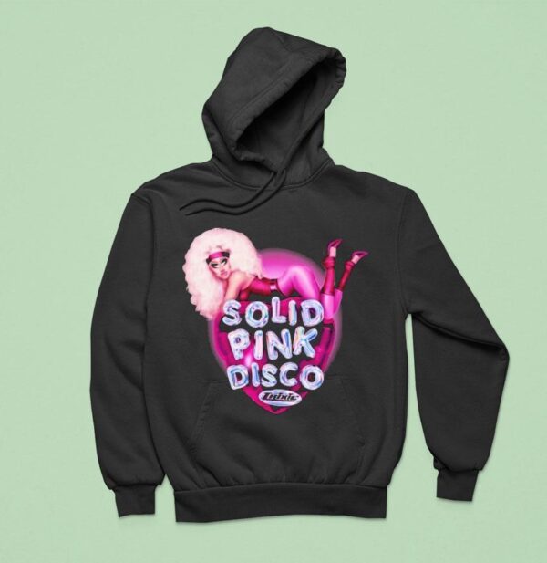 Trixie Mattel Solid Pink Disco Balloon Hear Hoodie