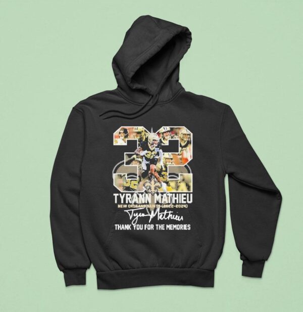 Tyrann Mathieu New Orleans Saints Thank You For The Memories Signature Hoodie